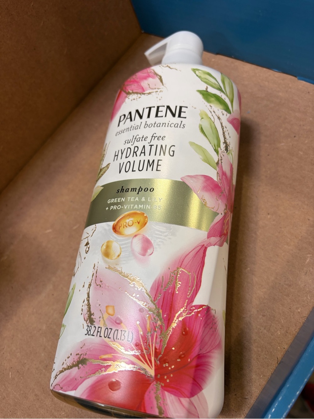 Pantene Hydrating Volume Shampoo - Pink Floral—sulfate free family size